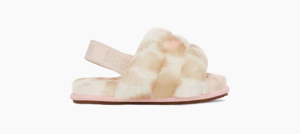 Ugg Slippers Canada - Ugg Kids' Fluff Yeah Her Print White